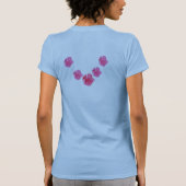 Knap T-shirt met halfabstracte bloemen (Achterkant)