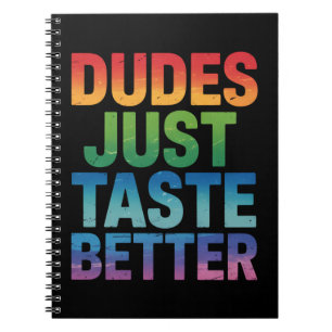 Knapen smaken gewoon beter Grappige Gay Pride LGBT Notitieboek