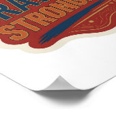 Knapp Blauw STOUTER STERKER Statement Design Poster (Hoek)