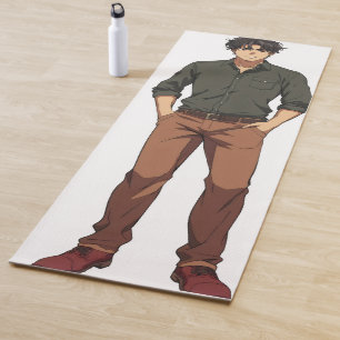 Knappe Anime Man Yogamat