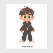 Knappe cartoon jongen