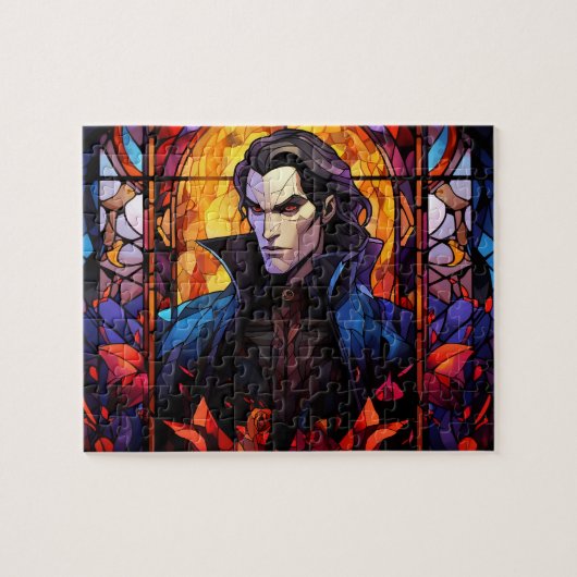 Knappe Dracula Vampire Halloween Legpuzzel (Horizontaal)