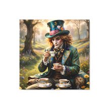 Knappe Hatter kunst Stretched Canvas Print