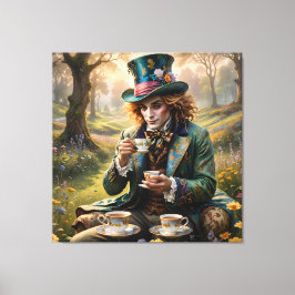 Knappe Hatter kunst Stretched Canvas Print