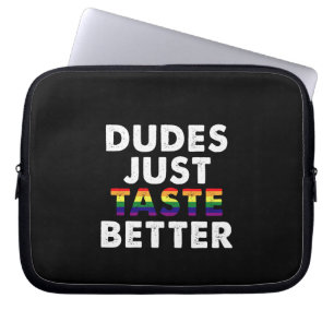 Knappe Kerels Smaken Net Beter Gay Pride Cadeau Id Laptop Sleeve