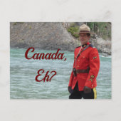 Knappe Mountie Happy Canada Day Grappige foto Briefkaart (Voorkant)