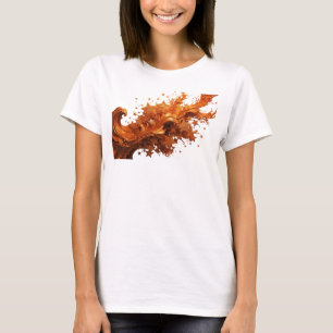 Knappe Rode Gouden STERREN Tekst Design T-shirt