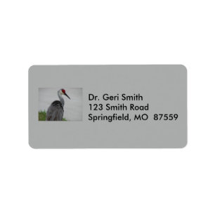 Knappe Sandhill Crane Etiket