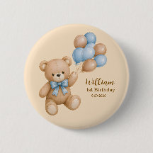 Knappe Teddybeer Jongens Verjaardag Persoonlijk
