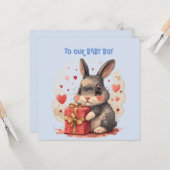 Knappe Valentijn jongen  Kaart (Voorkant / Achterkant in situ)