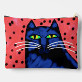 Knappe Zwarte Kat Abstracte Kunst Etui (Achterkant)
