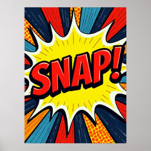 KNAPPEN! Pop Art Comic Explosion Poster