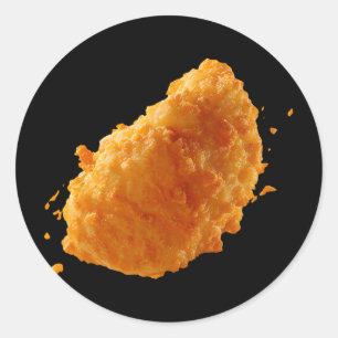 Knapperige Kip Nugget Grappig Voedsel Nuggets Tend Ronde Sticker