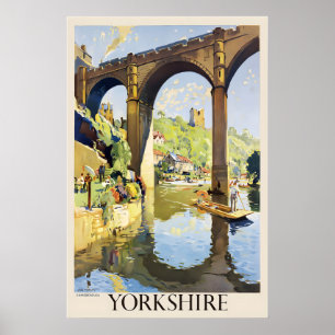 Knaresborough North Yorkshire Engeland Vintage Poster
