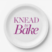 Knead naar Bake Papieren Bordje (Voorkant)