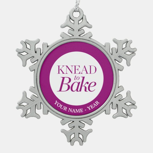 Knead naar Bake Tin Sneeuwvlok Ornament (Voorkant)