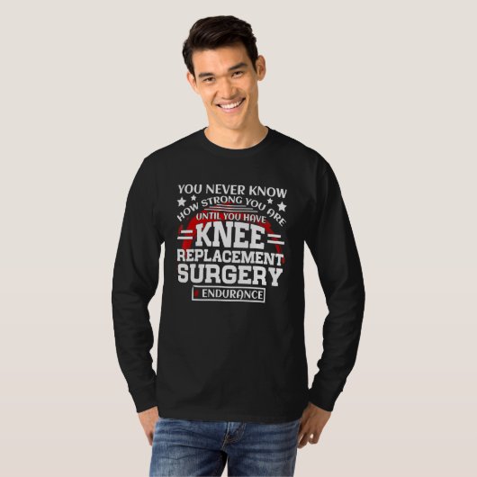Knee Replacement Surgery Get Well Recovery T-shirt (Voorkant volledig)