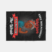 Knee Replacement Warrior Grandma Happy With New Kn Fleece Deken (Voorkant (Horizontaal))