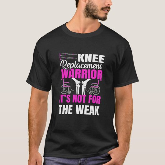 Knee Replacement Warrior  Knee Surgery T-shirt (Voorkant)