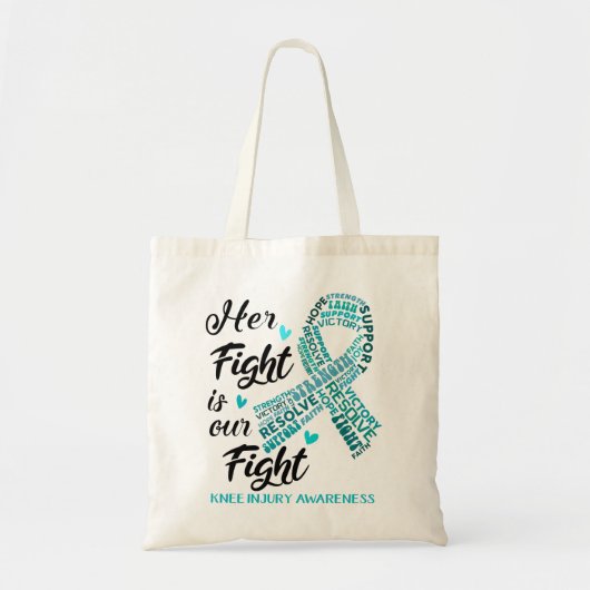 Knee Schadenknopen Maand Ribbon Gifts Tote Bag (Voorkant)