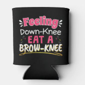 Knee Surgery Positivity Pun - Cute Brownie Blikjeskoeler (Achterkant)