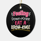 Knee Surgery Positivity Pun - Cute Brownie Keramisch Ornament (Links)
