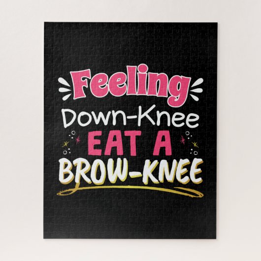 Knee Surgery Positivity Pun - Cute Brownie Legpuzzel (Verticaal)
