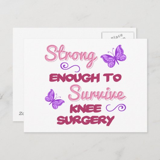 Knee Surgery Sterk Briefkaart (Voorkant / Achterkant)