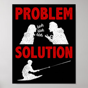Kneeboarden Aquatische Sport Probleem Oplossing Ho Poster
