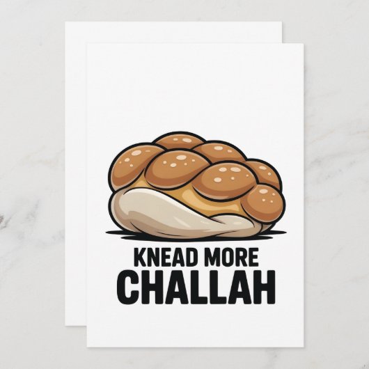 Kneed Meer Challah Joodse Jood Bakken Aankondiging (Voorkant / Achterkant)