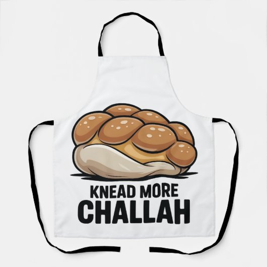 Kneed Meer Challah Joodse Jood Bakken Schort (Voorkant)
