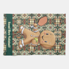 Kneed Meer Pickleball! aangepaste tekst Theedoek