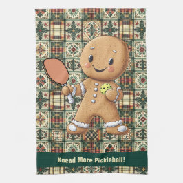 Kneed Meer Pickleball! aangepaste tekst Theedoek