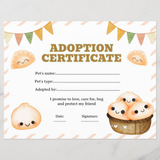 Kneedbaar deeg Adoptiecertificaat bewerkbaar Flyer