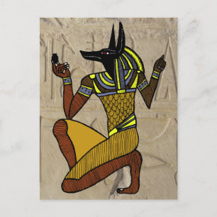 Kneeling Anubis Postcards Briefkaart