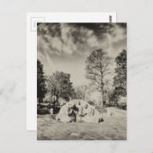 Kneeling Ministers in Kelly Ingram Park - B&W Briefkaart (Voorkant / Achterkant)