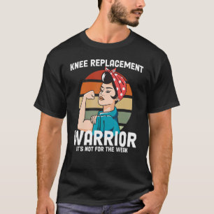 Knie chirurgie herstel vrouwen knie vervanging oor t-shirt