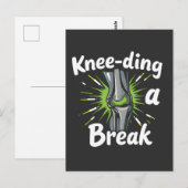 Knie-ding een breuk grappige knie vervanging briefkaart (Voorkant / Achterkant)