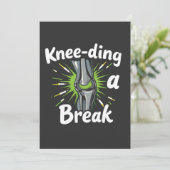 Knie-ding een breuk grappige knie vervanging kaart (Staand voorkant)
