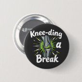 Knie-ding een breuk grappige knie vervanging ronde button 5,7 cm (Voorkant /achterkant)