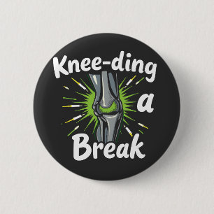 Knie-ding een breuk grappige knie vervanging ronde button 5,7 cm