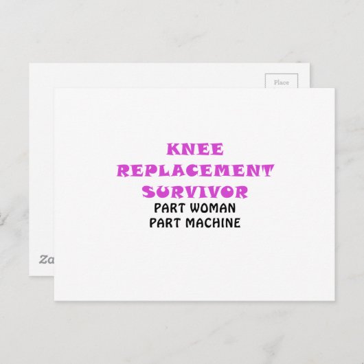 Knie Replacement Survivor Part Woman Part Machine Briefkaart (Voorkant / Achterkant)