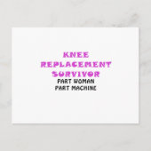 Knie Replacement Survivor Part Woman Part Machine Briefkaart (Voorkant)