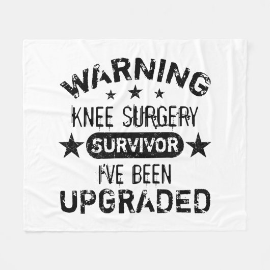 Knie Surgery Humor Upgraded Fleece Deken (Voorkant (Horizontaal))