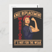 Knie Surgery Recovery Knee Replacement Warrior Briefkaart (Voorkant / Achterkant)