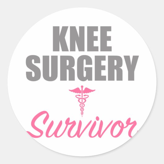 Knie Surgery Ronde Sticker (Voorkant)
