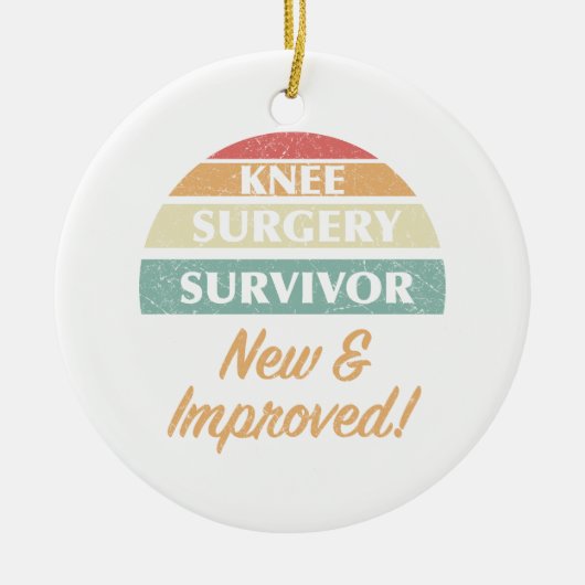 Knie Survivor Humor Keramisch Ornament (Voorkant)
