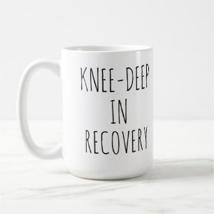 Kniediep in het herstel, cadeau na een operatie koffiemok