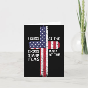 Kniel Kruis Bij Het Kruis Memorial Day Nooit Verge Kaart