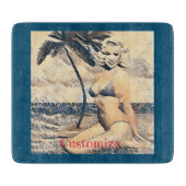 Knielen Blond Bikini Model Thunder_Cove Snijplank (Voorkant)